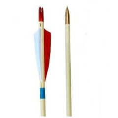   Kerecsen - cédrus vagy sitka fa nyílvessző - Menetes réz heggyel - 4"-os pajzs tollal