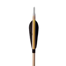 Wooden arrow  - with 3" parabolic feather