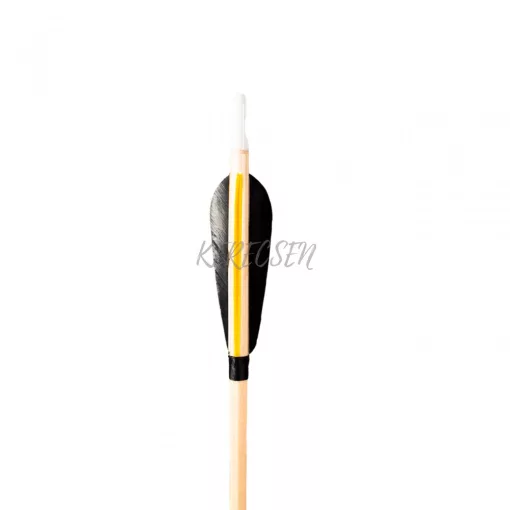 Wooden arrow  - with 3" parabolic feather