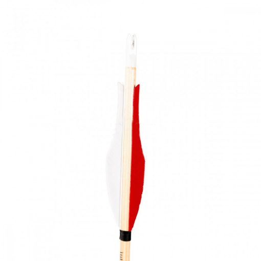Wooden arrow  - with 3" parabolic feather