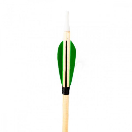 Wooden arrow for children  - with 2" parabolic feather