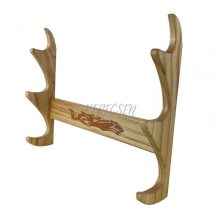 Íjtartó állvány- Fali - 3 íj - Intarziás