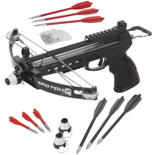 Skorpion PBX dual csigás nyílpisztoly - nyíl és acélgolyós lövedékekkel - 28#